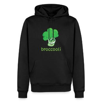 Broccooli Brokkoli Gesundes Gemüse - Männer Premium Bio Hoodie - Schwarz - Vorne - Nico (187cm)