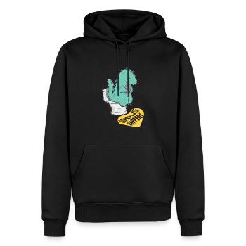 Coprolithe Se produit Fossiles de coprolithes - Sweat à capuche Premium bio Homme - noir - Devant - Nico (187cm)