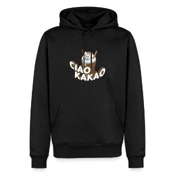 Ciao Kakao Lustiger Spruch Schokolade - Männer Premium Bio Hoodie - Schwarz - Vorne - Nico (187cm)