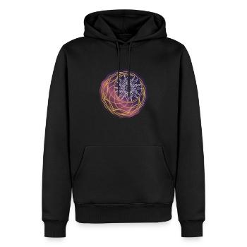 Universum Sonne und Mond - Männer Premium Bio Hoodie - Schwarz - Vorne - Nico (187cm)