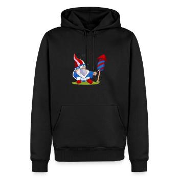 Liebenswerter Gnome Feuerwerk Amerika - Männer Premium Bio Hoodie - Schwarz - Vorne - Nico (187cm)