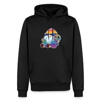 Peace Gnom Gnome Zwerge LGBTQ+ - Männer Premium Bio Hoodie - Schwarz - Vorne - Nico (187cm)