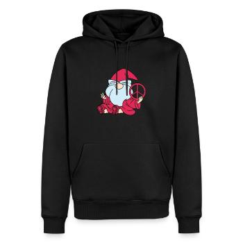 Gnome de la paix Nains nains - Sweat à capuche Premium bio Homme - noir - Devant - Nico (187cm)