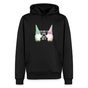 Les gnomes m’ont fait le faire Gnome de jardin - Sweat à capuche Premium bio Homme - noir - Devant - Nico (187cm)