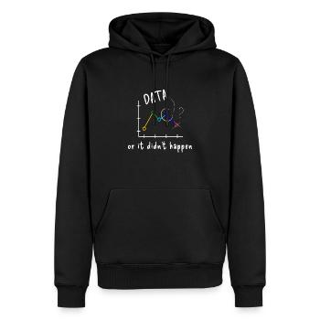 Data ot it didn´t happen Verhaltensanaly - Männer Premium Bio Hoodie - Schwarz - Vorne - Nico (187cm)