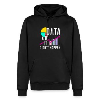Data ot it didn´t happen Verhaltensanaly - Männer Premium Bio Hoodie - Schwarz - Vorne - Nico (187cm)