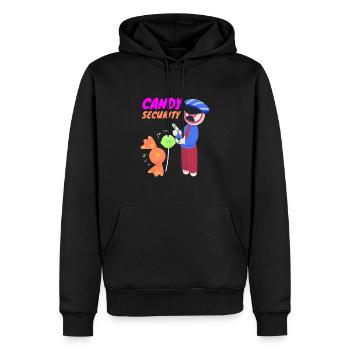 Candy Security Gummy Candy Sweet - Men’s Premium Organic Hoodie - black - Front - Nico (187cm)