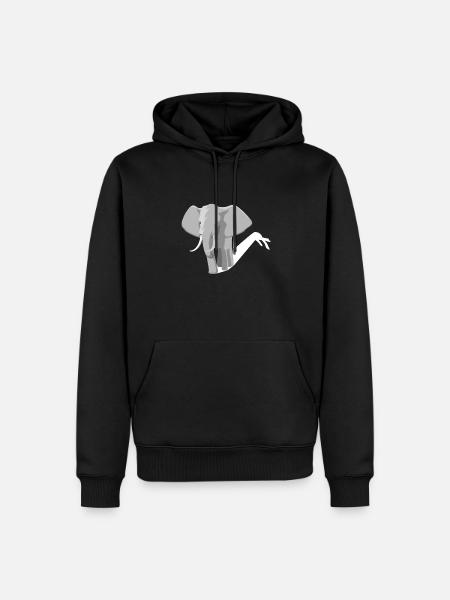 Shadow Play Shadow Elephant - Men’s Premium Organic Hoodie - black