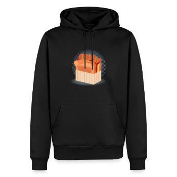 Leckeres Sandwich mit Speck Toast - Männer Premium Bio Hoodie - Schwarz - Vorne - Nico (187cm)