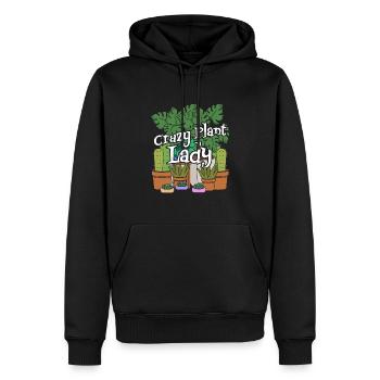 Crazy Plant Lady Plants Potted Plant - Men’s Premium Organic Hoodie - black - Front - Nico (187cm)