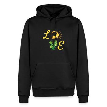 Sunflowers Love Cat Florist Flowers - Men’s Premium Organic Hoodie - black - Front - Nico (187cm)