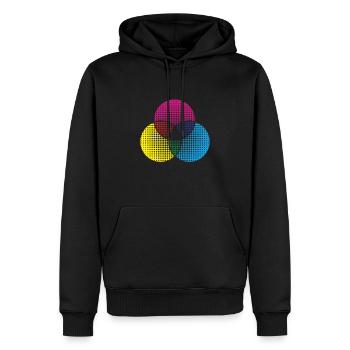 Farbpalette Farbenrad Künstler Farben - Männer Premium Bio Hoodie - Schwarz - Vorne - Nico (187cm)