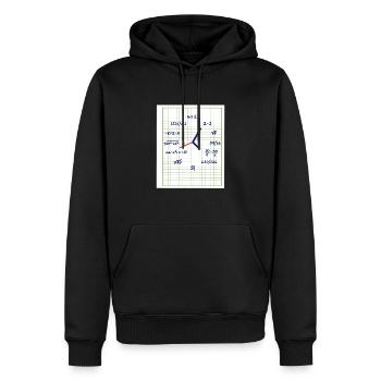 Uhr Mathematik Mit Kreativen Formeln - Männer Premium Bio Hoodie - Schwarz - Vorne - Nico (187cm)