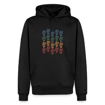 Légumes de chou-rave colorés Vegan - Sweat à capuche Premium bio Homme - noir - Devant - Nico (187cm)