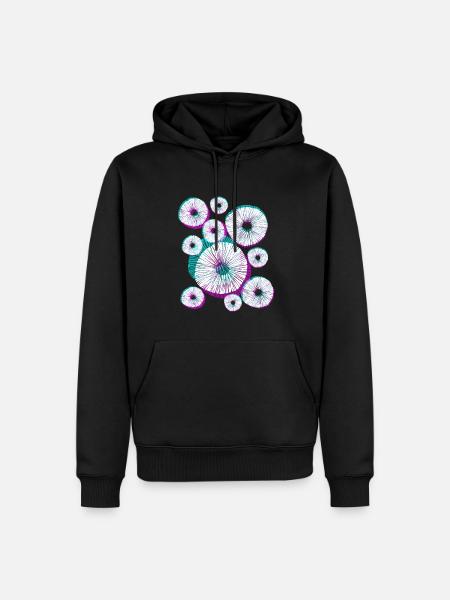 Pilzvielfalt Pilze Pilzsporen - Männer Premium Bio Hoodie - Schwarz