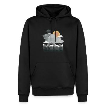 Futur météorologue Météorologue Météo - Sweat à capuche Premium bio Homme - noir - Devant - Nico (187cm)
