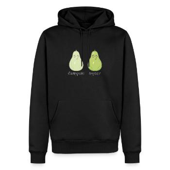Lustige Birnen Disappear Appear - Männer Premium Bio Hoodie - Schwarz - Vorne - Nico (187cm)