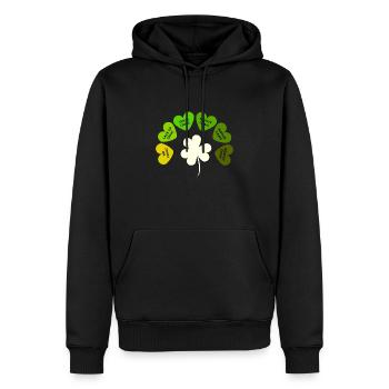 Trèfle de la Saint-Patrick - Sweat à capuche Premium bio Homme - noir - Devant - Nico (187cm)