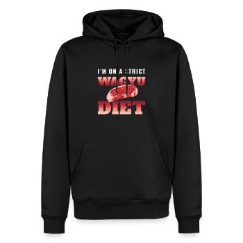 Wagyu Diet Premium Beef Connoisseur - Sweat à capuche Premium bio Homme - noir - Devant - Nico (187cm)
