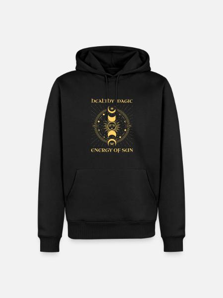 Healthy Magic Sun Moon Universe - Men’s Premium Organic Hoodie - black