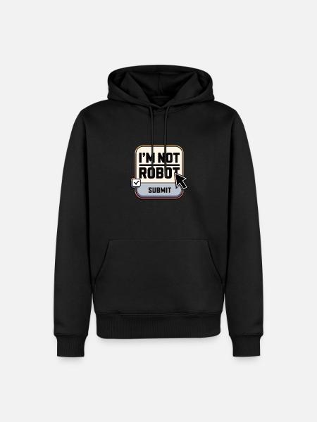Captcha I'm Not Robot - Men’s Premium Organic Hoodie - black