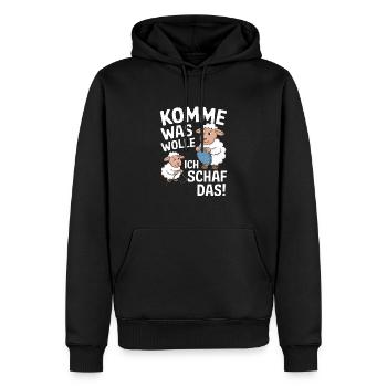 I sheep, come what may, - Men’s Premium Organic Hoodie - black - Front - Nico (187cm)