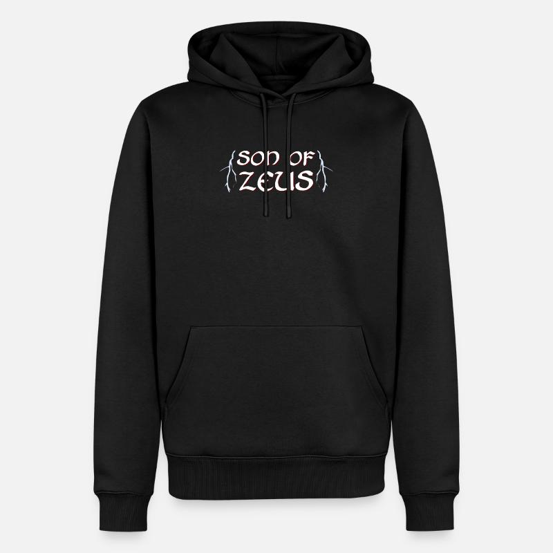Fils de Zeus - Sweat à capuche Premium bio Homme - noir