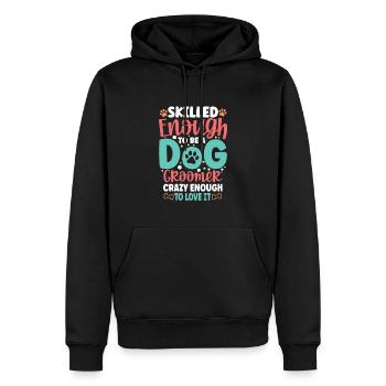 Chien Toilettage Chien Chiot Chien Toilettage Chien Sitter - Sweat à capuche Premium bio Homme - noir - Devant - Nico (187cm)