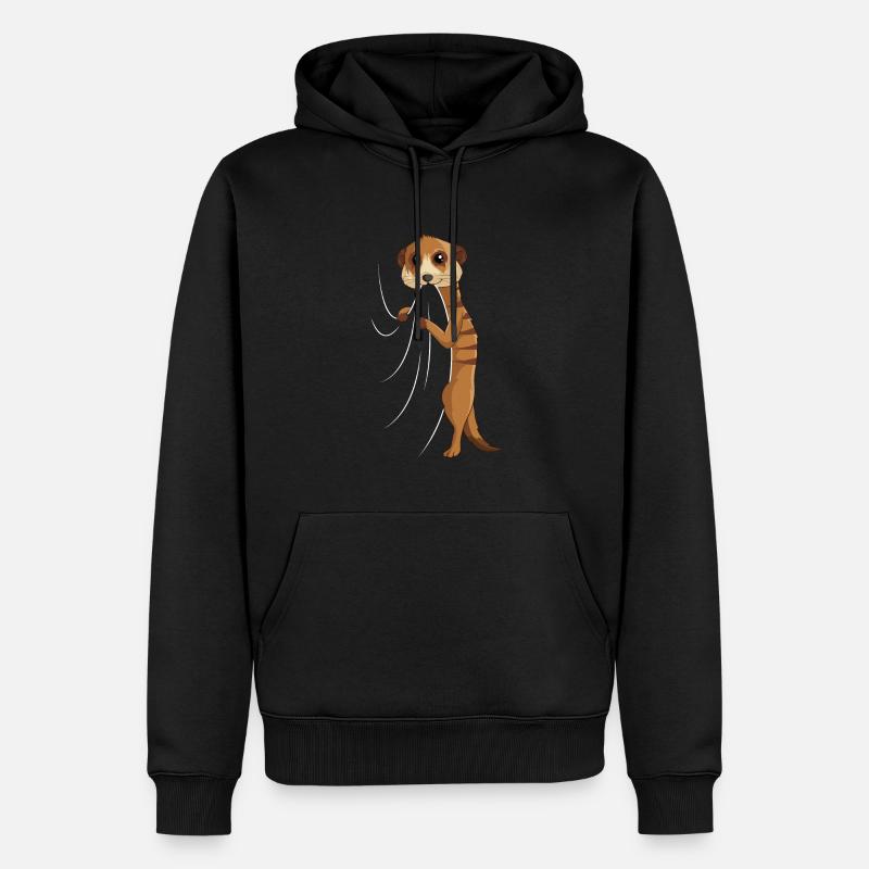 Erdmännchen Liebhaber Kinder Mädchen - Männer Premium Bio Hoodie - Schwarz