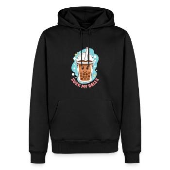 Boba Tea Bubble Thé Lait Thé Thé Bulle - Sweat à capuche Premium bio Homme - noir - Devant - Nico (187cm)