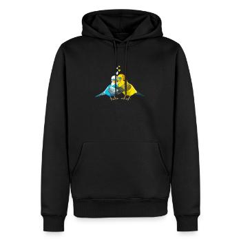 Wellensittich Liebhaber Sittich Welli - Männer Premium Bio Hoodie - Schwarz - Vorne - Nico (187cm)