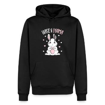 Lapin Lapin Maman Lapin - Sweat à capuche Premium bio Homme - noir - Devant - Nico (187cm)