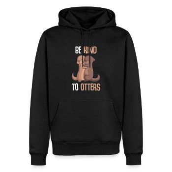 Be Kind To Otters Seeotter Otter - Männer Premium Bio Hoodie - Schwarz - Vorne - Nico (187cm)