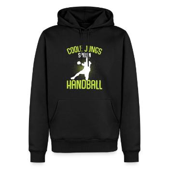 Coole Jungs spielen Handball Handballer - Männer Premium Bio Hoodie - Schwarz - Vorne - Nico (187cm)