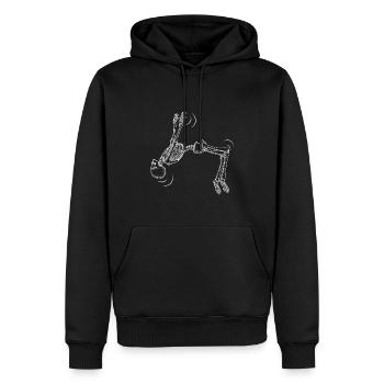 Parkour Skeleton Parcour ParcourIng - Sweat à capuche Premium bio Homme - noir - Devant - Nico (187cm)
