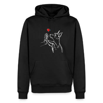 Zwergpinscher Liebe Miniature Pinscher - Männer Premium Bio Hoodie - Schwarz - Vorne - Nico (187cm)