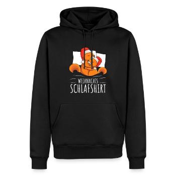 Schlafshirt Eichhörnchen Weihnachten - Männer Premium Bio Hoodie - Schwarz - Vorne - Nico (187cm)