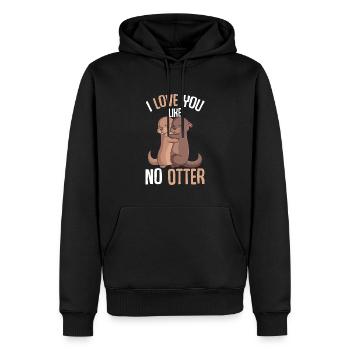 I Love You Like No Otter Seeotter - Männer Premium Bio Hoodie - Schwarz - Vorne - Nico (187cm)