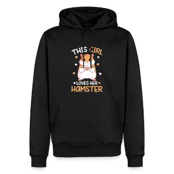 Hamster Girl Kids Cadeau - Sweat à capuche Premium bio Homme - noir - Devant - Nico (187cm)