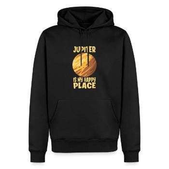 Jupiter is My Happy Place Planet Space Astronomer - Männer Premium Bio Hoodie - Schwarz - Vorne - Nico (187cm)