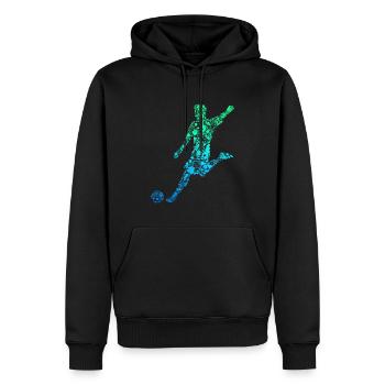 Footballeurs Enfants Garçons Hommes - Sweat à capuche Premium bio Homme - noir - Devant - Nico (187cm)