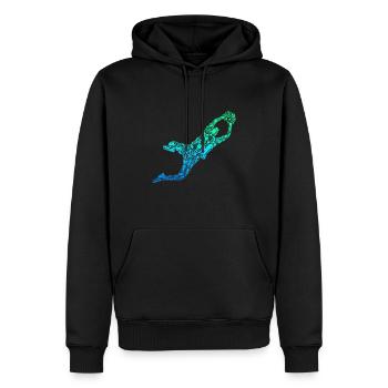 Gardien de but de football Gardien de but - Sweat à capuche Premium bio Homme - noir - Devant - Nico (187cm)
