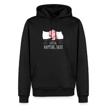 Schwein Schlafshirt Schweine Geschenk - Männer Premium Bio Hoodie - Schwarz - Vorne - Nico (187cm)