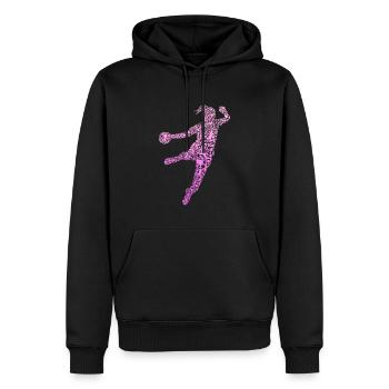 Handball Handballerin Mädchen - Männer Premium Bio Hoodie - Schwarz - Vorne - Nico (187cm)