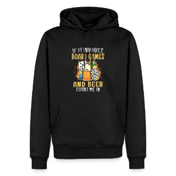 Board Games Beer Board Gamer Board Games & Beer - Männer Premium Bio Hoodie - Schwarz - Vorne - Nico (187cm)