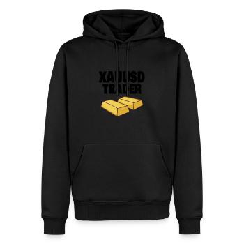 Gold Trader Forex Trader XAUUSD Trader - Sweat à capuche Premium bio Homme - noir - Devant - Nico (187cm)