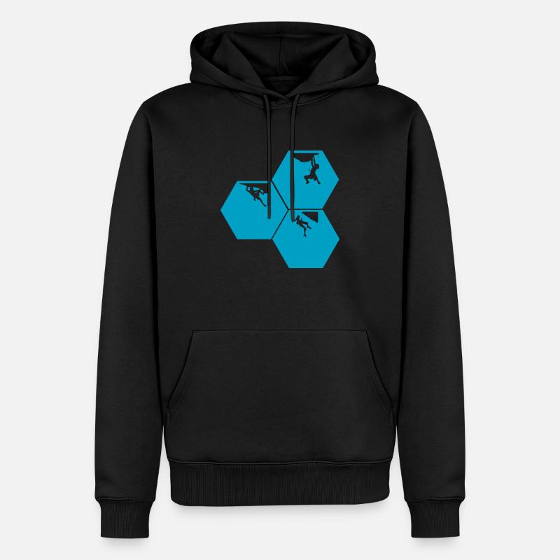 Escalade de bloc - Sweat à capuche Premium bio Homme - noir