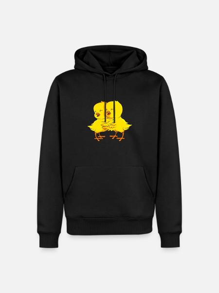 Chick lover farmer children - Men’s Premium Organic Hoodie - black