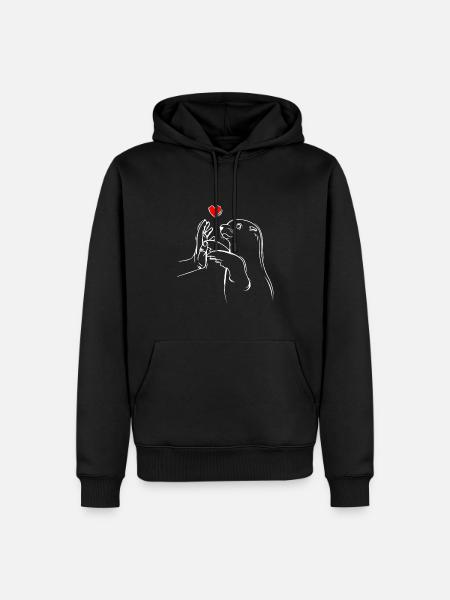Robbe Seelöwe Seehund Robben Kinder - Männer Premium Bio Hoodie - Schwarz