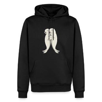 Phoque Phoque Phoque Phoque Enfants - Sweat à capuche Premium bio Homme - noir - Devant - Nico (187cm)